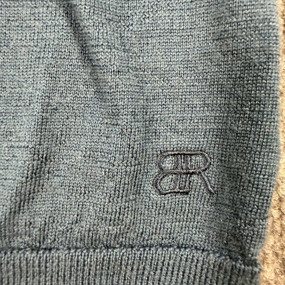 Banana Republic Crewneck Merino Wool Blue Sweater Size XL Quiet Luxury - Picture 4 of 10